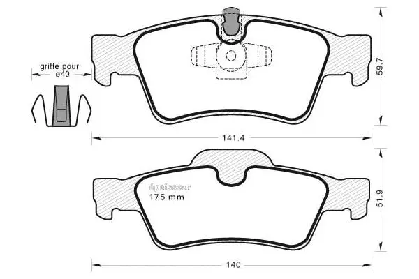 Brake Pad Set, disc brake (820)
