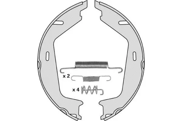 Brake Shoe Set, parking brake (M782R)