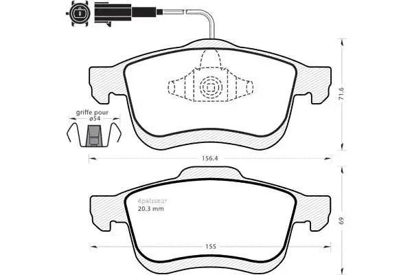 Brake Pad Set, disc brake (1021)