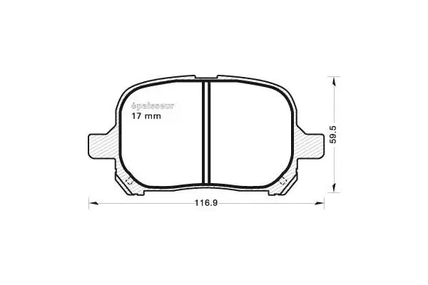 Brake Pad Set, disc brake (610)