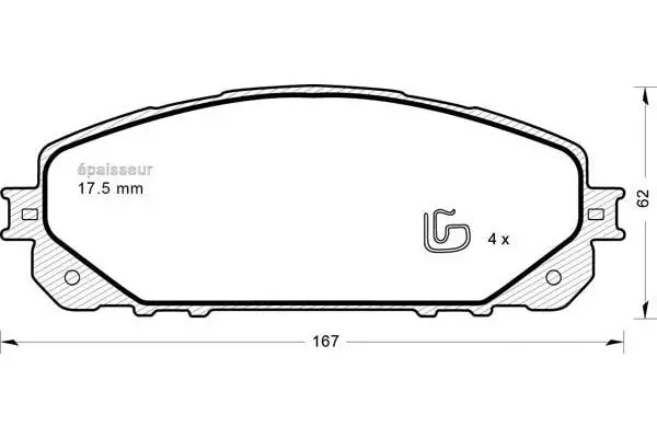 Brake Pad Set, disc brake (1195)