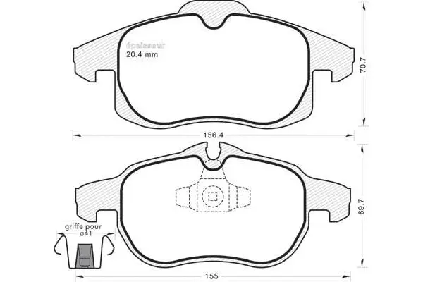 Brake Pad Set, disc brake (943)