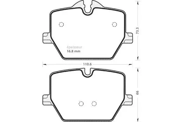 Brake Pad Set, disc brake (1369)