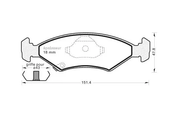 Brake Pad Set, disc brake (383)