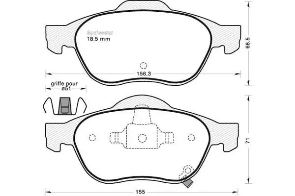 Brake Pad Set, disc brake (723)