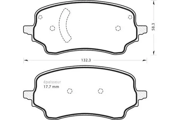 Brake Pad Set, disc brake (1376)