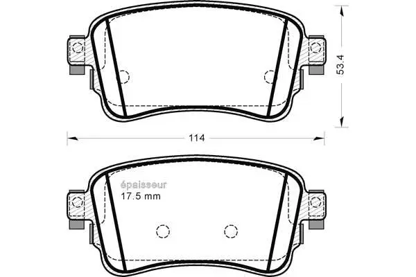 Brake Pad Set, disc brake (1250)