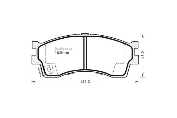 Brake Pad Set, disc brake (595)