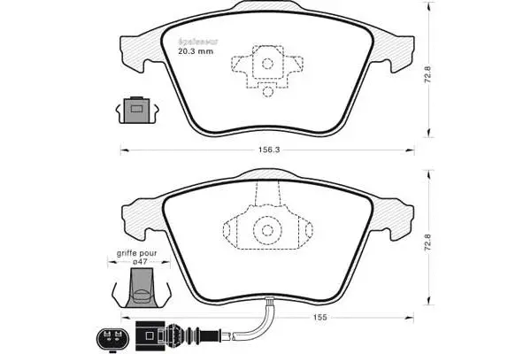 Brake Pad Set, disc brake (784)