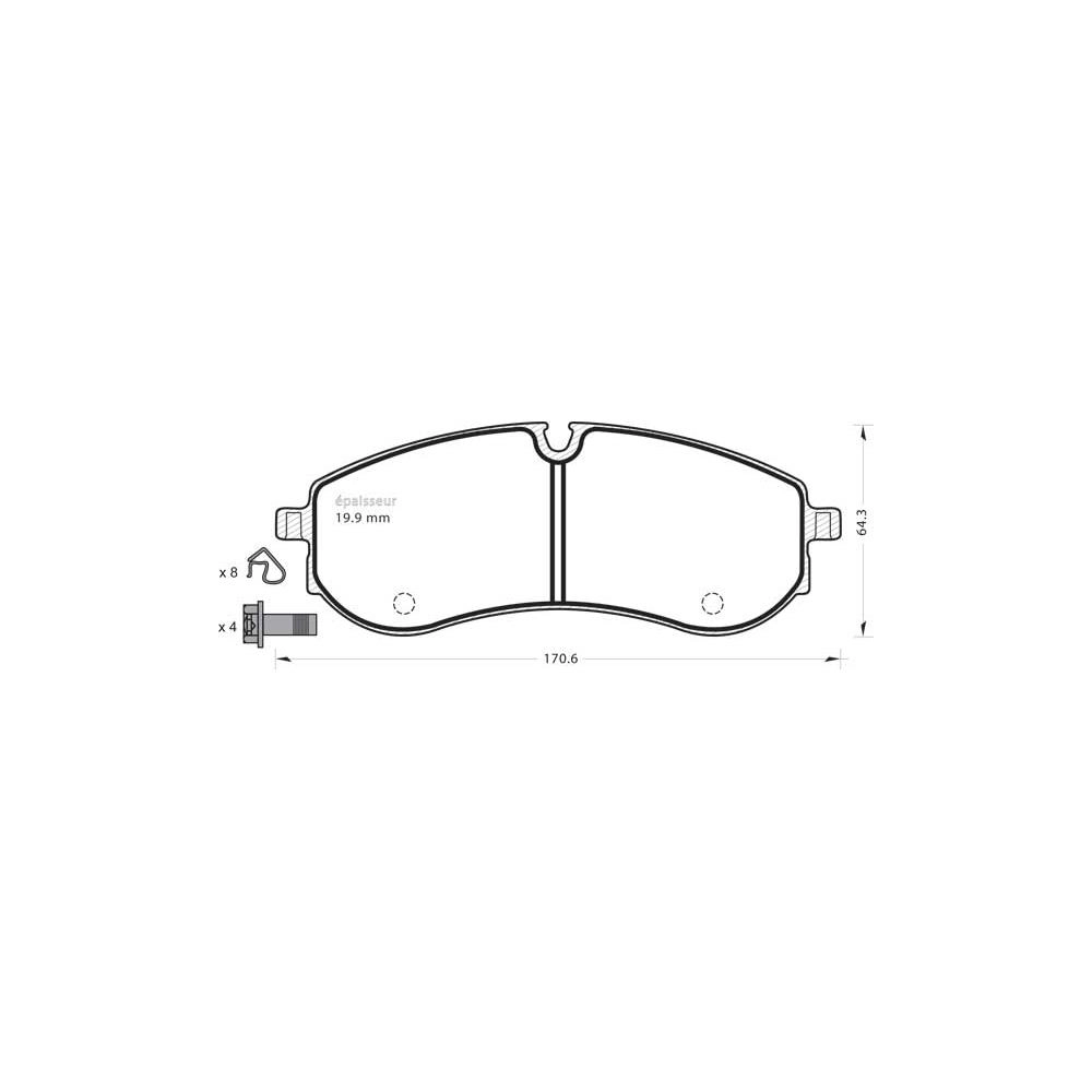 Brake Pad Set, disc brake (1401)