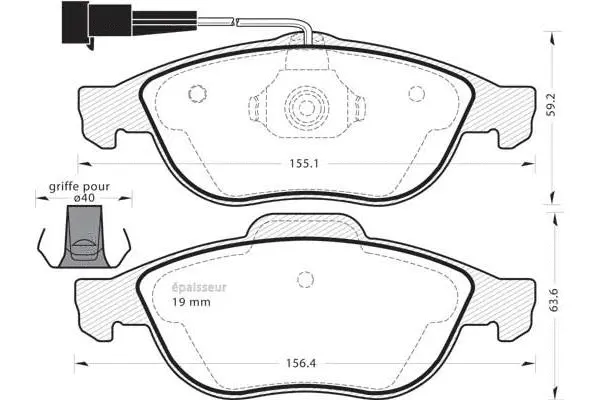 Brake Pad Set, disc brake (394)