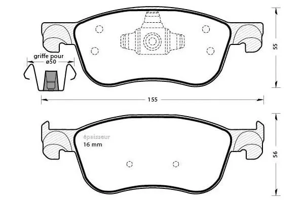 Brake Pad Set, disc brake (1284)