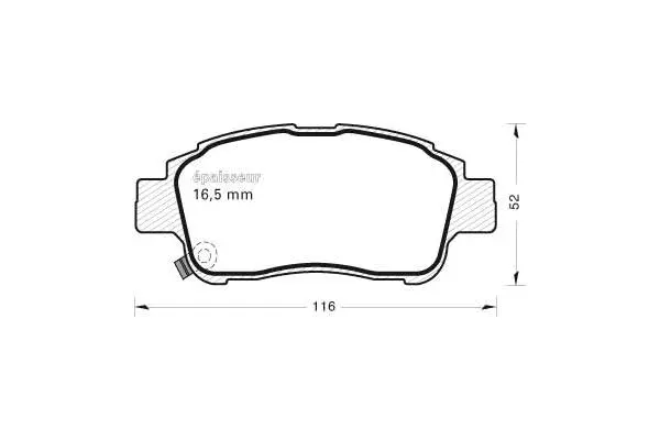 Brake Pad Set, disc brake (555)