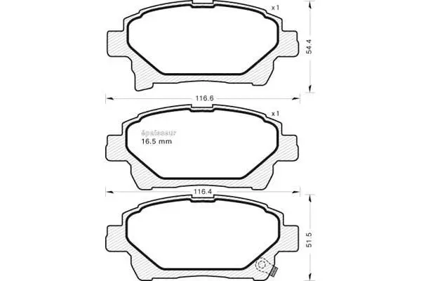 Brake Pad Set, disc brake (973)