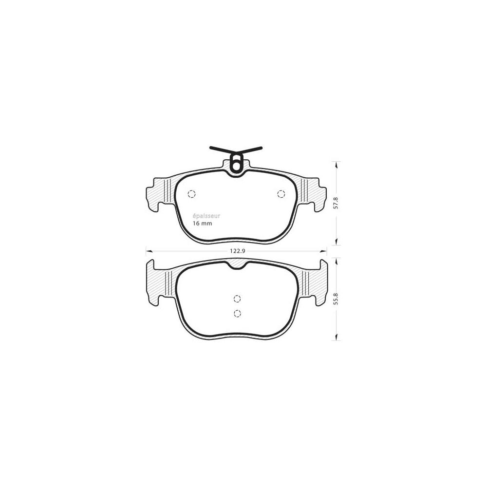 Brake Pad Set, disc brake (1395)