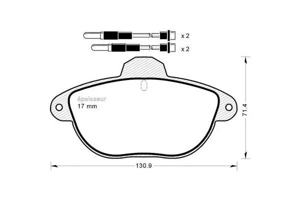 Brake Pad Set, disc brake (370)