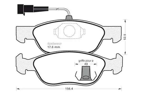 Brake Pad Set, disc brake (355)