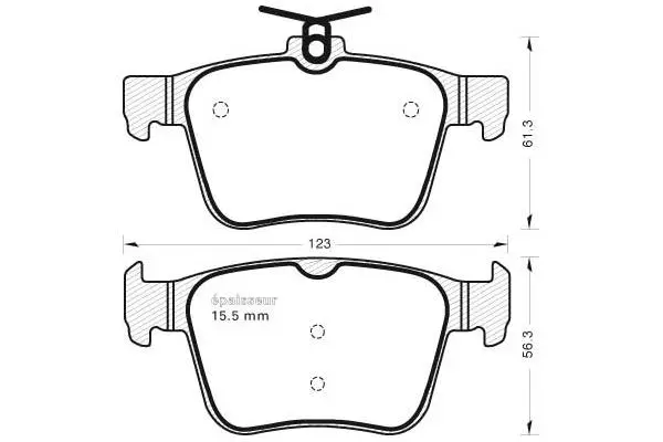 Brake Pad Set, disc brake (1128)