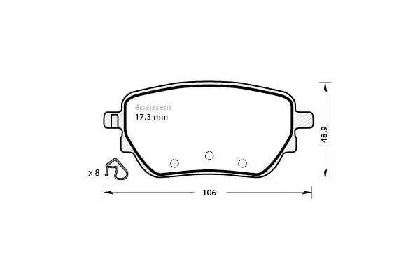 Brake Pad Set, disc brake (1325)