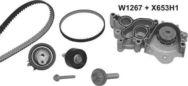 Water Pump & Timing Belt Kit (1267K1)