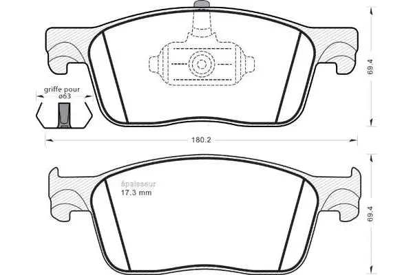 Brake Pad Set, disc brake (1249)