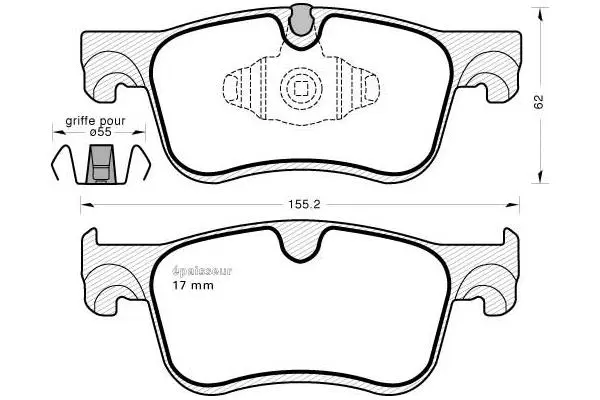 Brake Pad Set, disc brake (1172)