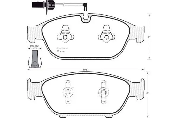 Brake Pad Set, disc brake (1053)