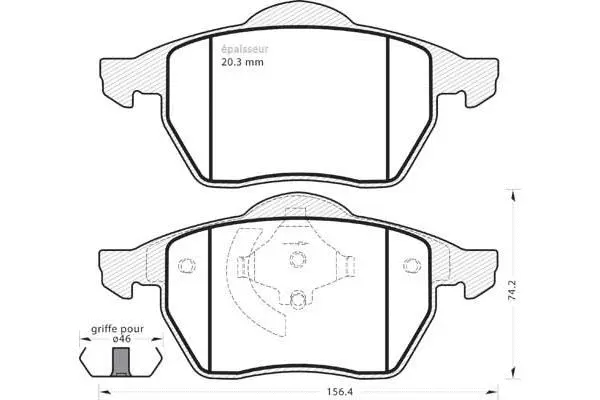 Brake Pad Set, disc brake (418)