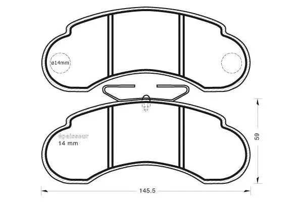 Brake Pad Set, disc brake (412)