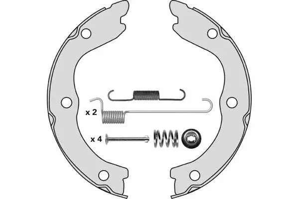Brake Shoe Set, parking brake (M839R)