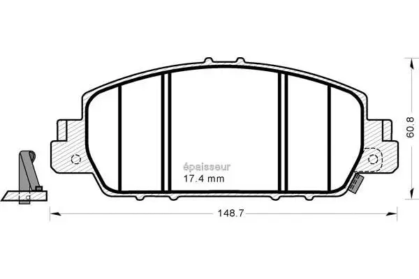 Brake Pad Set, disc brake (1265)
