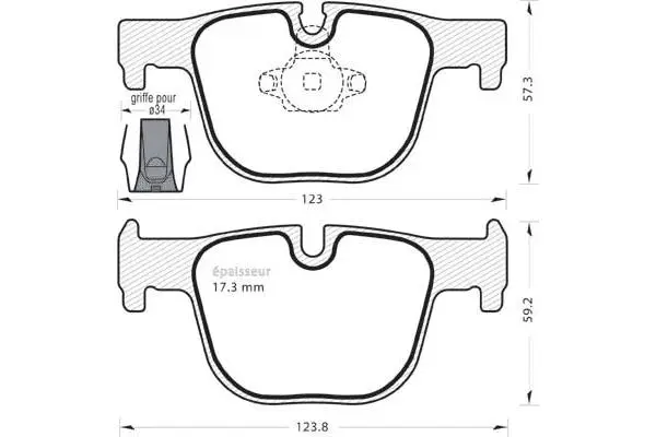 Brake Pad Set, disc brake (1109)