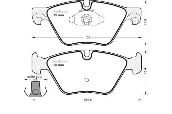 Brake Pad Set, disc brake (1030)
