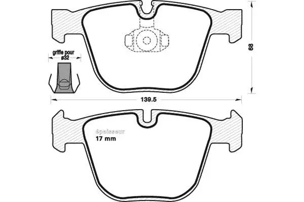 Brake Pad Set, disc brake (696)
