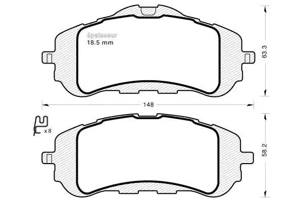Brake Pad Set, disc brake (1161)