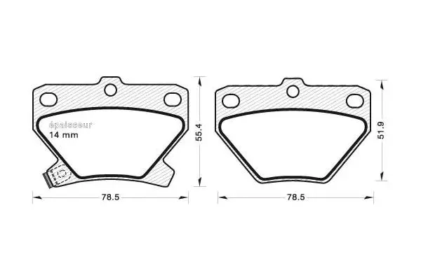 Brake Pad Set, disc brake (631)