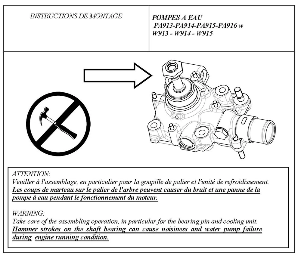Water Pump, engine cooling (PA914)