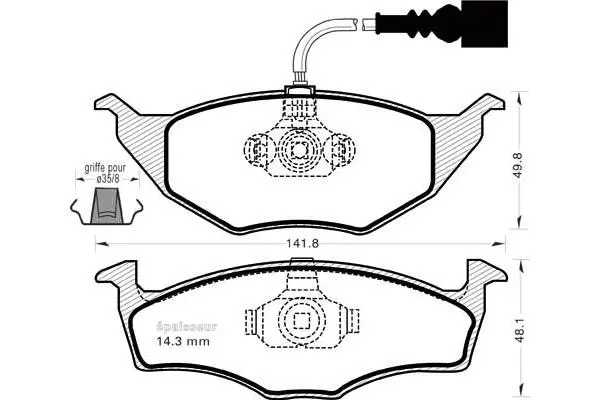 Brake Pad Set, disc brake (624)