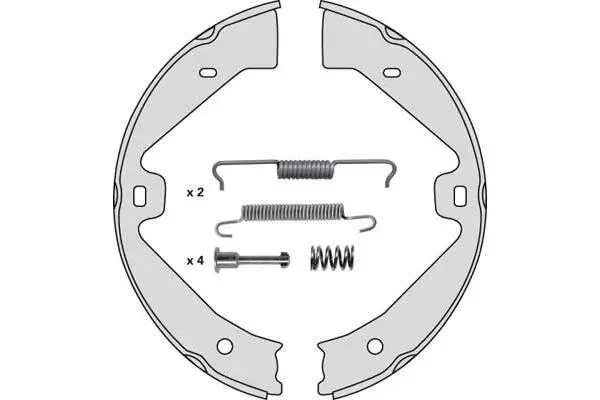 Brake Shoe Set, parking brake (M931R)