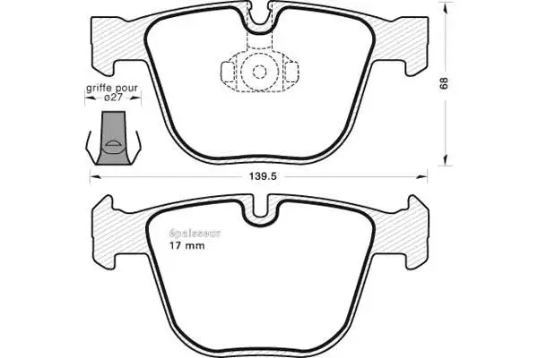 Brake Pad Set, disc brake (1077)