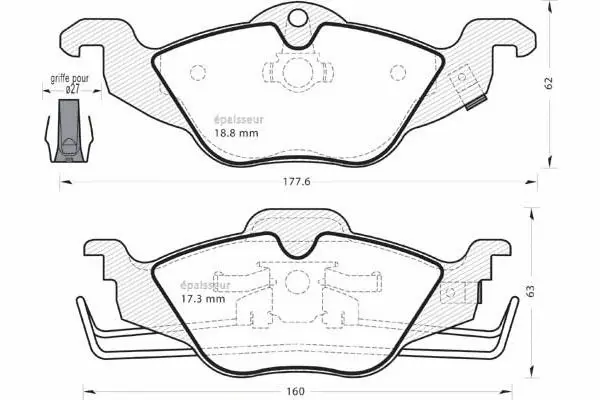 Brake Pad Set, disc brake (406)