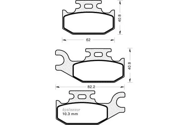 Brake Pad Set, disc brake (1150)