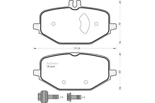 Brake Pad Set, disc brake (1361)