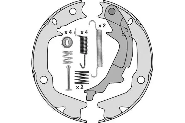 Brake Shoe Set, parking brake (M888R)