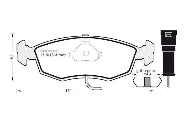 Brake Pad Set, disc brake (208)