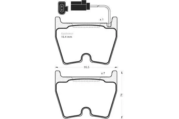 Brake Pad Set, disc brake (1370)