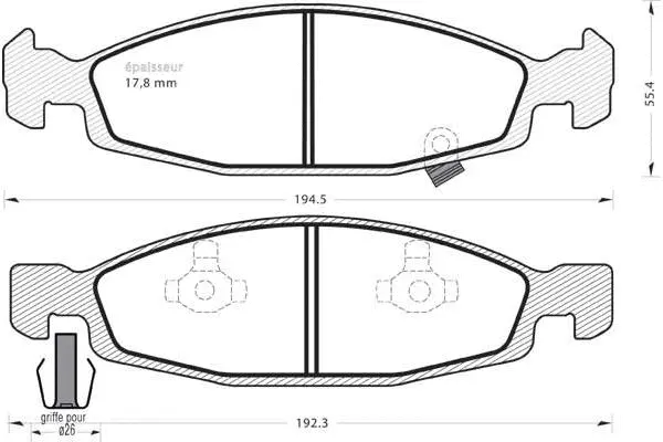 Brake Pad Set, disc brake (512)
