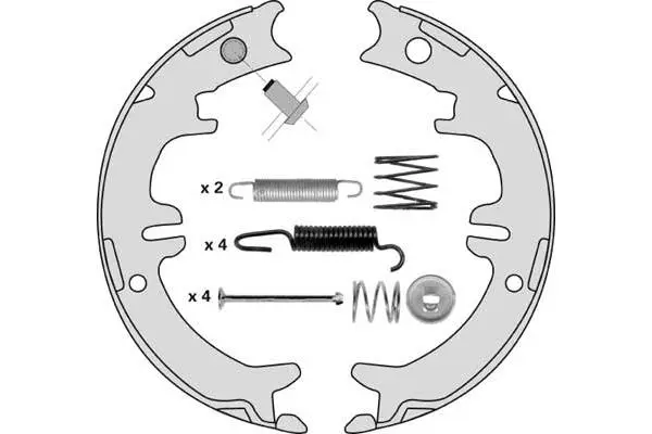 Brake Shoe Set, parking brake (M817R)