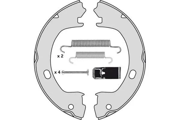 Brake Shoe Set, parking brake (M856R)