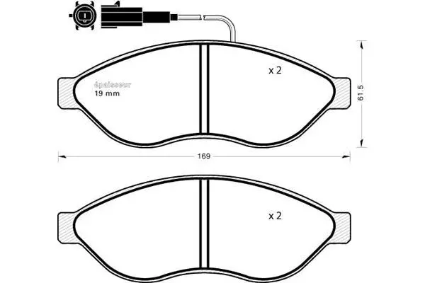 Brake Pad Set, disc brake (1174)